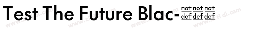 Test The Future Blac字体转换